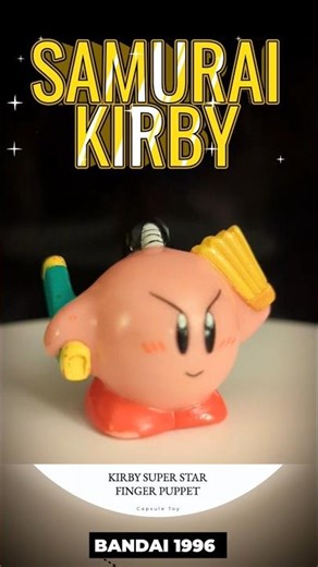 🌸 SAMURAI KIRBY 🌸Kirby Super Star Bandai Finger Puppet Capsule Toy #Nintendo 1996 #SNES #kirby #toys