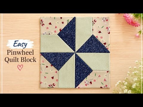 ✨ A Beautiful Pinwheel Quilt Block Made Easy!