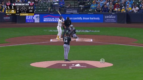 Shane Smith strikes out Jake Bauers