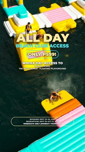 8K views · 13 reactions | Your weekday just got better  Sun, sand, pool, tiki vibes & a floating playground—all in one ticket!  For online bookings only  Booking Period: Sept 23–30, 2025  Redemption: Sept 25–Oct 31, 2025 (Weekdays only, Mon–Thurs) Don’t miss out! Book here: book.thenextperience.com/TheInflatableIsland/Booking Waze/Google Maps: Inflatable Island R7W9+M57, Olongapo - Bugallon Rd, Olongapo, 2200 Zambales | Inflatable Island Ph | Facebook