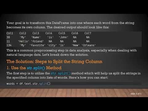 Unlocking the Power of Pandas: How to Create New Columns by Splitting String Data in a DataFrame