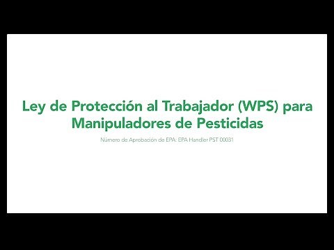 Worker Protection Act (WPS) for Pesticide Handlers