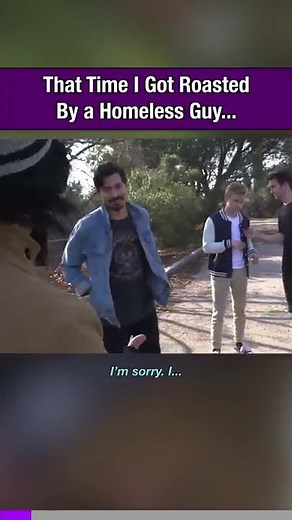 I got roasted by a homeless guy and… #shorts