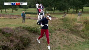 The lefty goes righty! Anna Davis with a nifty shot out of the thick stuff. | United States Golf Association - USGA