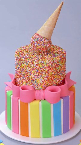 colorful sprinkle explosion cake decorating tutorials