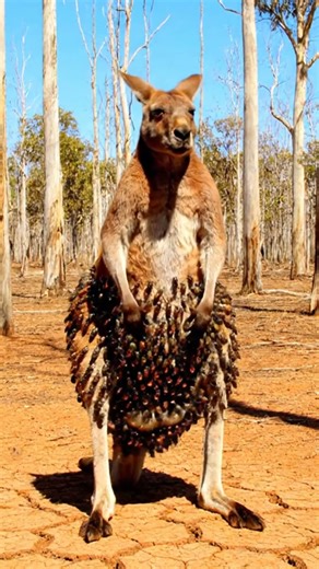 😱 Shocking Agony! Unbelievable Kangaroo's Ultimate Parasite Scream! #KangarooCGI #InsectHorror #FYP