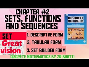 Discrete mathematics by zr Bhatti. chapter#2 Sets, functions and sequences.