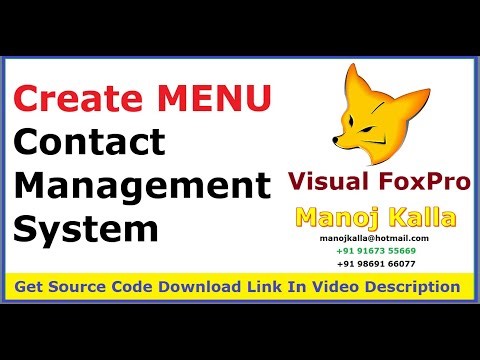 002 Menu System Design in Contact Management System | Design Menu System in Visual FoxPro 9 | VFP9