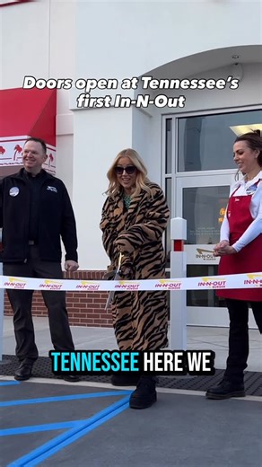 Nashville Experience on Instagram: "Doors are now open at Tenneessee’s first @innout! 👀 Owner @lynsi_snyder kicked it off with a ribbon cutting at the Lebanon location 30 minutes outside of Nashville ✂️"