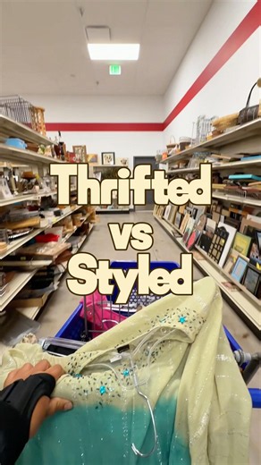thrifted vs styled! #thriftedvstyled #thriftedfashion #thriftfinds #thriftedstyle #thriftedoutfits