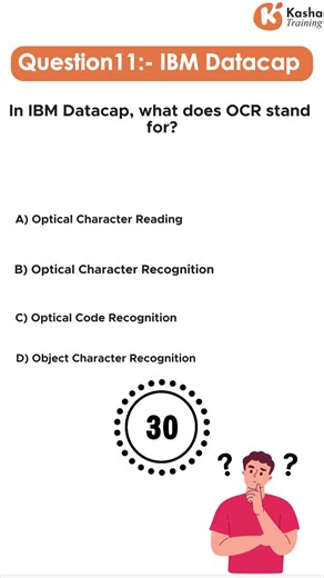 IBM Datacap Certification Question | What does OCR stand for in Datacap?