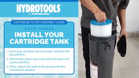 SWIMLINE HYDROTOOLS Model 70151 Extra-Flo Above-Ground Pool Cartridge Filter System - 40 Sq. Ft. Filtration Area, 0.9 THP, 4,500 GPH, 110V/60Hz Single Speed Pump for Pools up to 19,000 Gallons