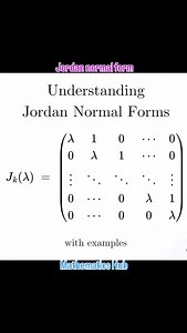 Jordan normal form #viralreels #viral #maths #solve | Mathematics Hub | Facebook