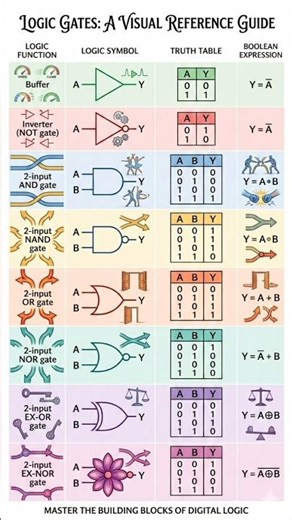 Boolean Expression of Logic Gates | Logic Function & Symbol | Truth Table #logicgate #electronics