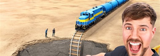 MrBeast S06:E07 - Train vs. Giant Pit