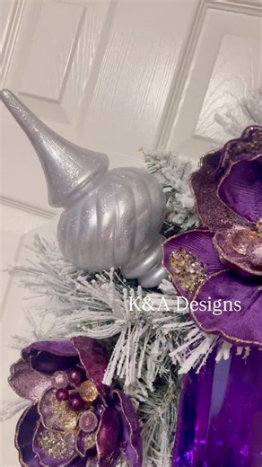 I designed this super glam wreath to match my client’s holiday decor. Stay tuned for the tree! 🎄💜✨ . . . . . #christmaswreath #christmaswreaths #christmasgarland #wreath #christmasdecorideas #glamchristmaswreath #christmastree #christmastrees #centerpiecesideas #christmascenterpiece #christmastablescape #christmastreedesigner #christmastreedecorating #christmastreedecorations #christmastreedecoration #christmastreedecor #glamchristmasdecor #luxuryholidayhome #glamchristmas #holidayhomedecor #h