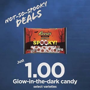 Warning: Not-So-Spooky Deal #1 of #13. What’s the matter? Skeleton got your glow-in-your-dark candy? Don’t let this happen to you. Grab a bag or two of select varieties for only $1 each with LU#16120. Valid 10.18.19. Limit 2. | Hy-Vee | Facebook