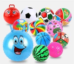 [Hot Item] Children Inflatable Ball Toys - Handle Ball, Football, Watermelon Ball, Basketball