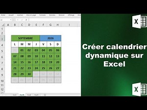 Create a dynamic calendar in Excel #Excel #training