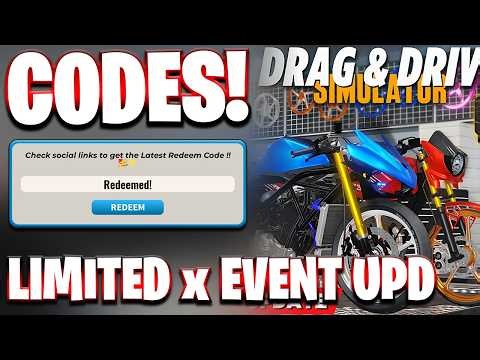 NEW! ALL LIMITED x EVENT UPDATE CODES FOR DRAG DRIVE SIMULATOR! ROBLOX DRAG DRIVE SIMULATOR CODES