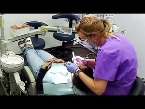 Dental cleaning / scaling / dental hygiene in the clinic