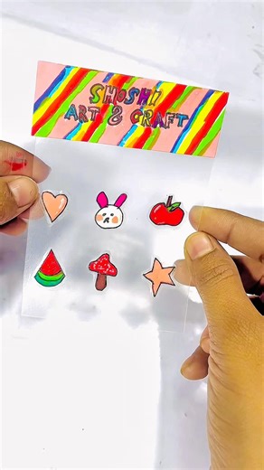 Cute sticker idea❤️ #foryou #viralshort #artandcraft