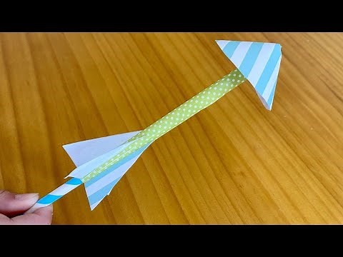 Tuto fabriquer une fusée en papier à propulser avec une paille