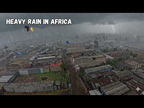 Heavy Rain in Africa🌍✨ | Nature ASMR