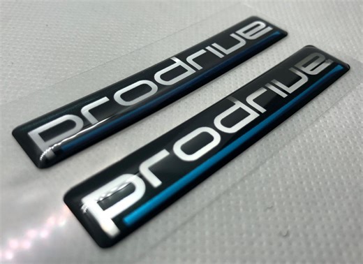 Prodriveロゴ 3Dドーム型ジェルステッカー | シルバー＆ブラック カーデカール | モータースポーツエンブレム | バンパー、フェンダー、トランク用 | 2枚パック - Etsy 日本