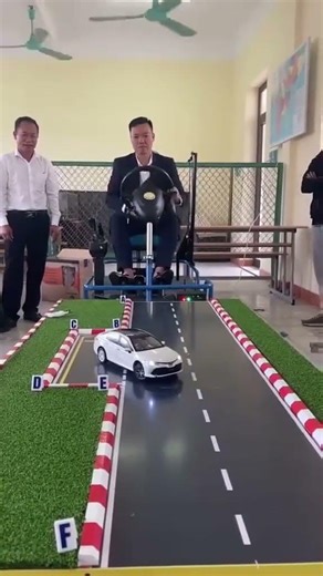 I've never seen driving practice like this before!