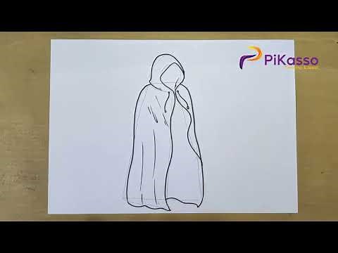 How to Draw a Cloak Easy step by step