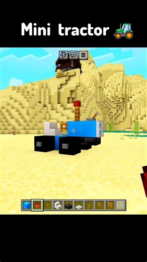Minecraft mini tractor 🚜 #minecraft #equipou #gaming