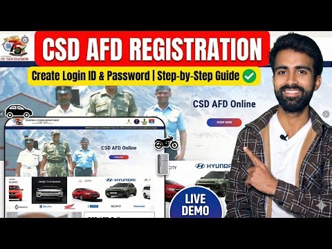 CSD Canteen Stores Department Registration Online | How to Create CSD AFD Portal Login ID Password ✅