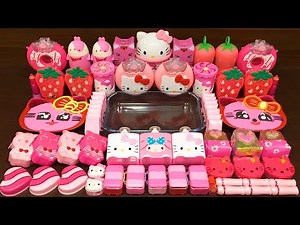 PINK HELLO KITTY Slime! Mixing Random Things into STORE BOUGHT Slime! Satisfying Slime Videos #406