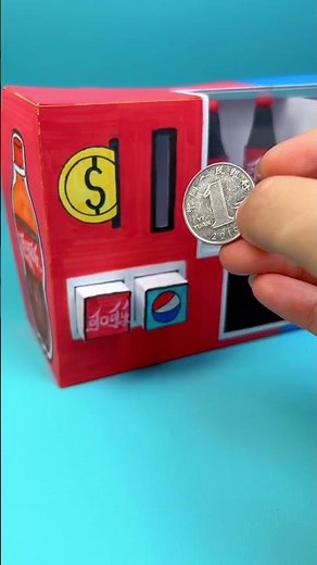 DIY Coca-Cola Claw Machine with Paper | Paper Craft Ideas #short #papercraft