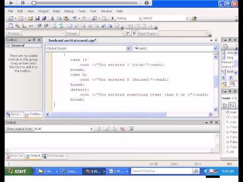 C++ Tutorial - Boolean Case Statements
