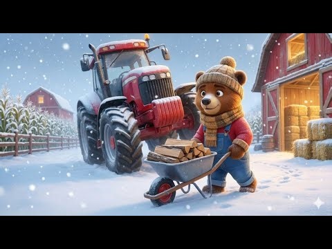 Barnaby Bear’s First Snowfall: Preparing the Farm for a Cozy Winter | 3D Kids Animation