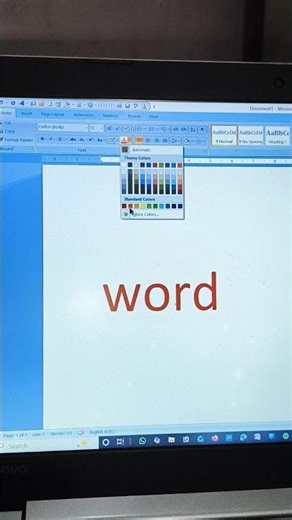 Chenge text🅿️ colour in word#msword#youtubeshorts#computereducation #shorts#office