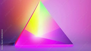 abstract triangle prism light moving background animation art - 4k new stock video footage animation design AI