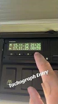Manual entry for Tachograph #newtrucks #drivers
