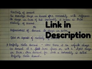 elasticity of demand class 12th notes with pdf link Video Lecture - Commerce