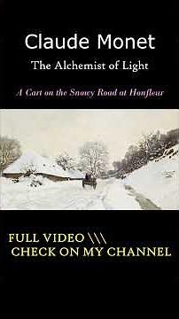Claude Monet A Cart on the Snowy Road at Honfleur