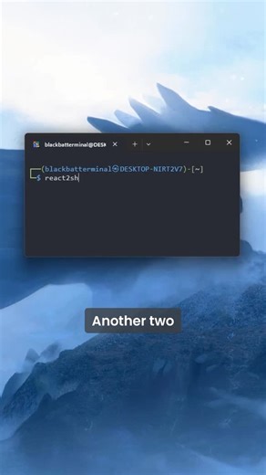 black bat terminal | cybersecurity on Instagram: "PATCH these vulnerabilities!! (react2shell) #cybersecurity #informationtechnology #hacker #cyber #react2shell #react #nextjs #reactnative #meta"