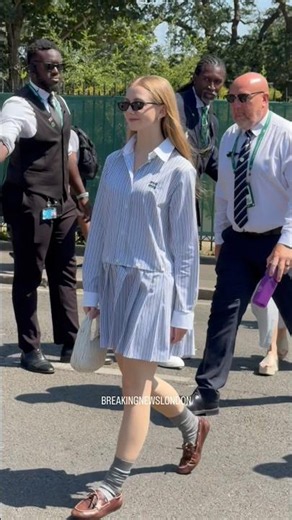 WEDNESDAY STAR EVIE TEMPLETON ARRIVES AT WIMBLEDON