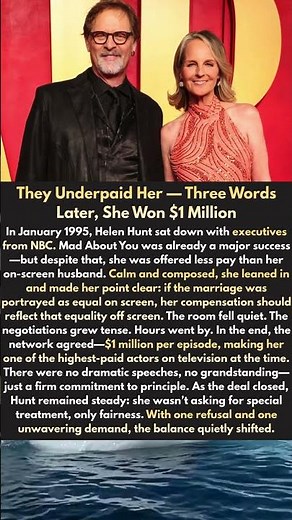 They Underpaid Her — Three Words Later, She Won $1 Million #helenhunt #celebritylife #hollywood