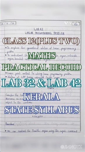 Class12(Plus two)Maths practical record(LAB 32 & LAB 42)Kerala state syllabus Malayalam #maths #lab