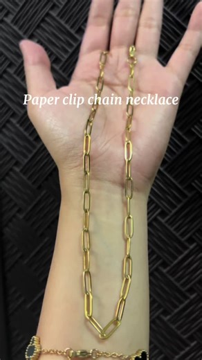 Paper clip chain necklace✨#fyp #fy #necklace #necklacerecommendations #nontarnishjewelry