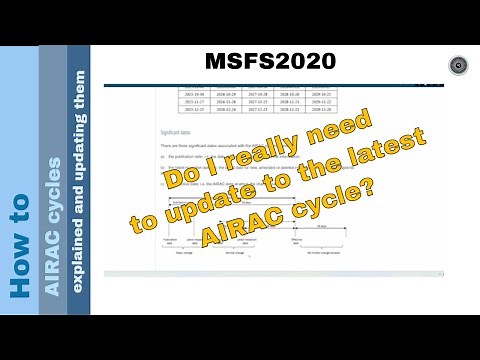 Flight Simulator 2020 - How to - AIRAC cycles - explanation & updating