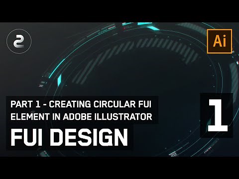 FUI Design - Part 01 - Creating Circular FUI Element in Adobe Illustrator (Time-lapse)