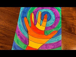 Art Challenge #14: Warm/Cool Color Hand